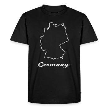 Germany map map - Men's Premium Organic T-Shirt - black - Front - Nico (187cm)