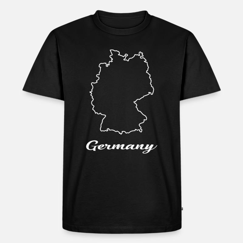 Germany map map - Men's Premium Organic T-Shirt - black