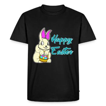 Joyeuses Pâques - Joyeuses Pâques - T-shirt Premium bio Homme - noir - Devant - Nico (187cm)