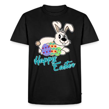 Joyeuses Pâques - Joyeuses Pâques - T-shirt Premium bio Homme - noir - Devant - Nico (187cm)