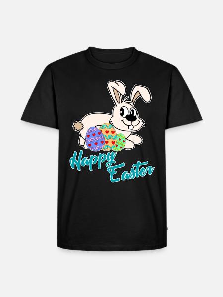 Happy Easter - Happy Easter - Men's Premium Organic T-Shirt - black