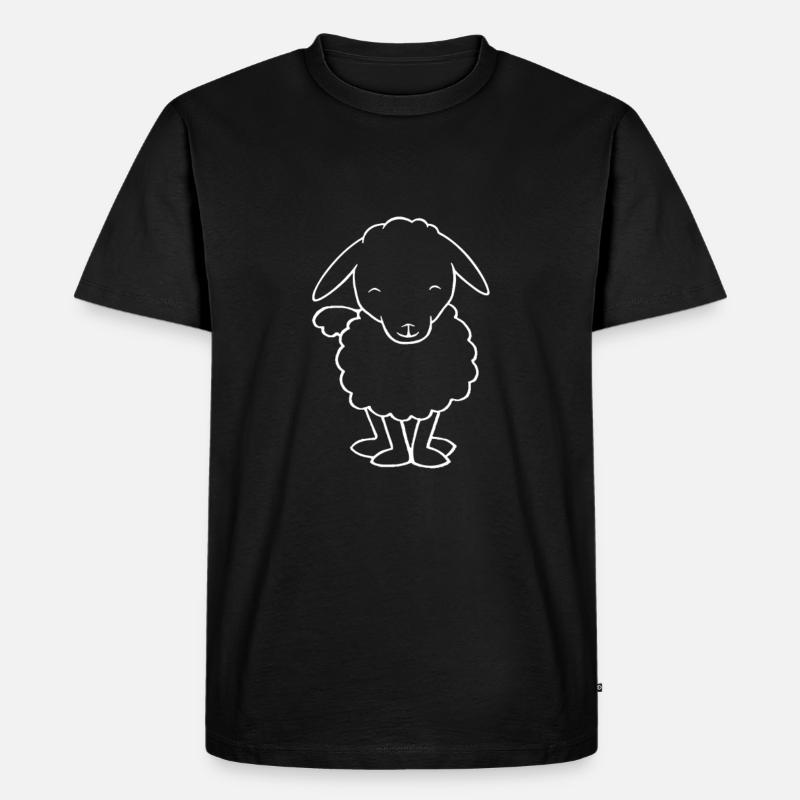 Süßes Schaf - Männer Premium Bio T-Shirt - Schwarz