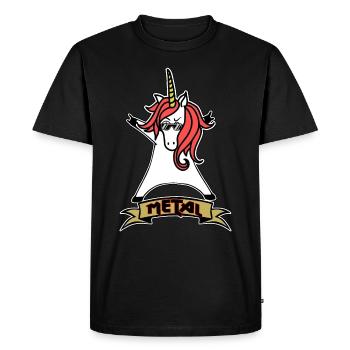 Licorne Métal - Licorne - Métal - Musique - T-shirt Premium bio Homme - noir - Devant - Nico (187cm)