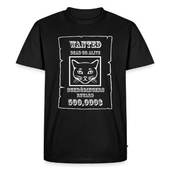 Schrödinger’s Cat - Chat de Schrödinger Wanted - T-shirt Premium bio Homme - noir - Devant - Nico (187cm)