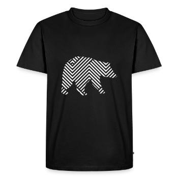 Ours géométrique - Géométrie Conception d’un ours - T-shirt Premium bio Homme - noir - Devant - Nico (187cm)