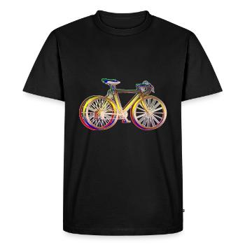 Vélo - Vélo de course Style coloré - T-shirt Premium bio Homme - noir - Devant - Nico (187cm)