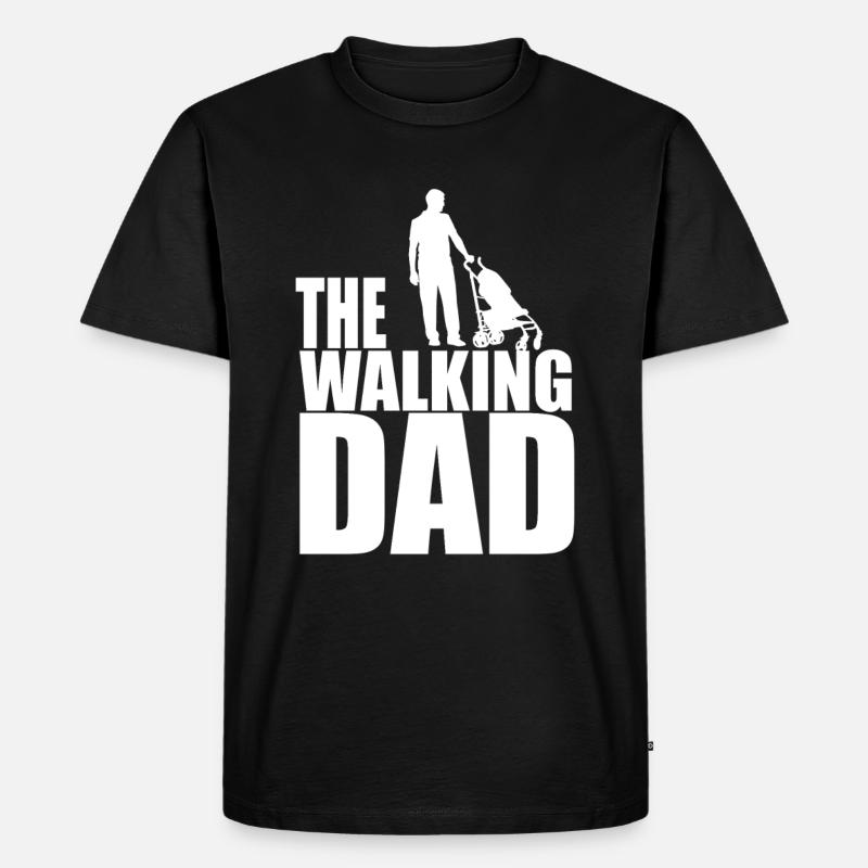 The Walking Dad - Männer Premium Bio T-Shirt - Schwarz