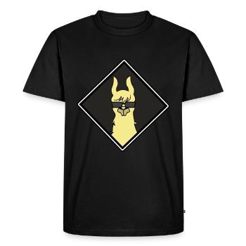Llama Alpaga Llama - Lama de style cool - T-shirt Premium bio Homme - noir - Devant - Nico (187cm)