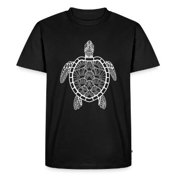 Tortue - T-shirt Premium bio Homme - noir - Devant - Nico (187cm)