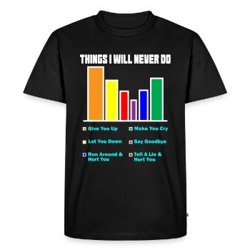 Pie Chart - Cake Chart - Love - Love - Men's Premium Organic T-Shirt - black - Front - Nico (187cm)