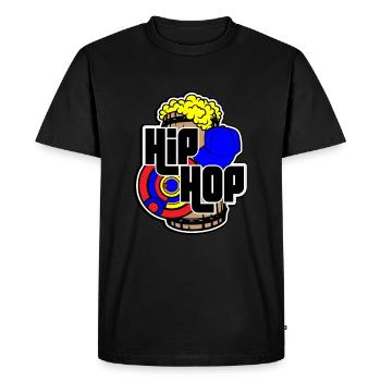 Hip hop - T-shirt Premium bio Homme - noir - Devant - Nico (187cm)