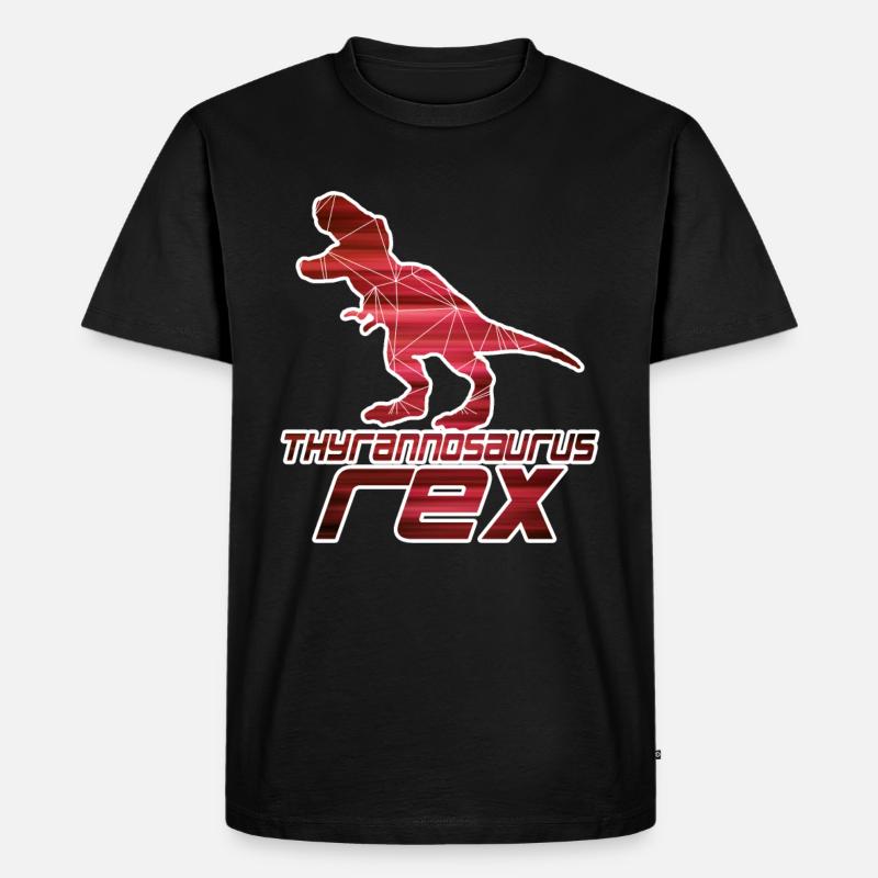 T-REX - Thyrannosaurus Rex - Männer Premium Bio T-Shirt - Schwarz