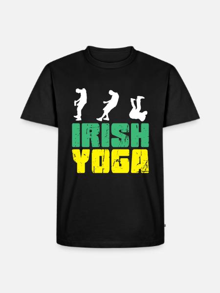 The Irish Yoga - Männer Premium Bio T-Shirt - Schwarz