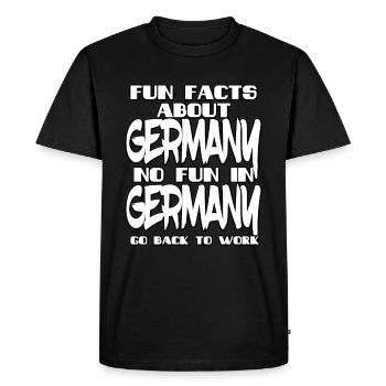 Fun fact Germany - T-shirt Premium bio Homme - noir - Devant - Nico (187cm)