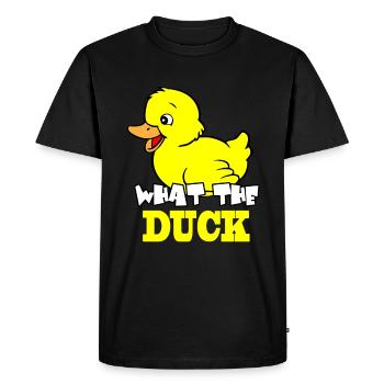 What the Duck - T-shirt Premium bio Homme - noir - Devant - Nico (187cm)