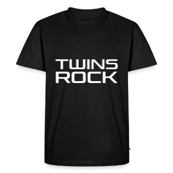 Jumeaux Rock - T-shirt Premium bio Homme - noir - Devant - Nico (187cm)