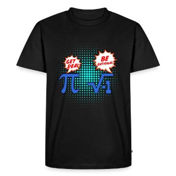 Mathematics Pi rational number - Men's Premium Organic T-Shirt - black - Front - Nico (187cm)