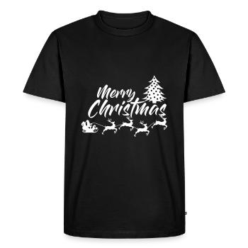 Joyeux Noël - Joyeux Noël - T-shirt Premium bio Homme - noir - Devant - Nico (187cm)