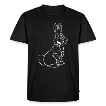lièvre - T-shirt Premium bio Homme - noir - Devant - Nico (187cm)