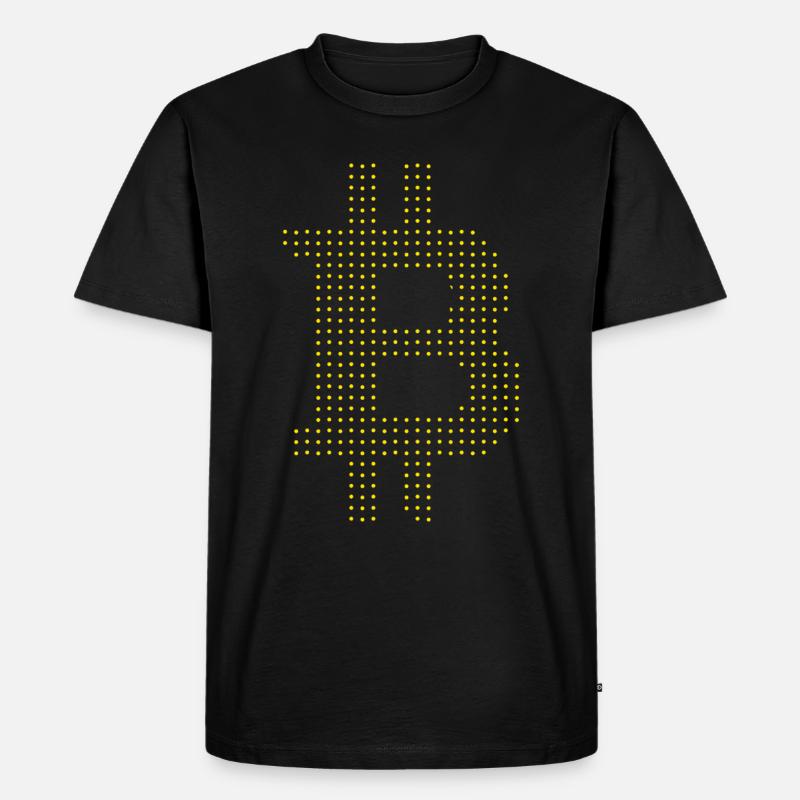 Bitcoin - Männer Premium Bio T-Shirt - Schwarz