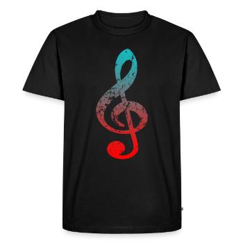 Clé de partition - T-shirt Premium bio Homme - noir - Devant - Nico (187cm)