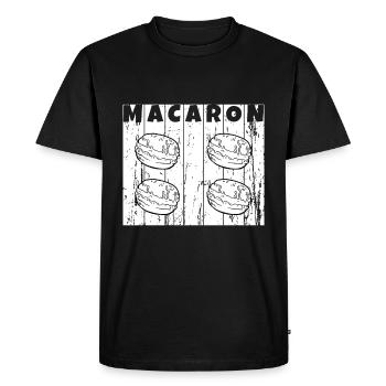 Macaron - T-shirt Premium bio Homme - noir - Devant - Nico (187cm)
