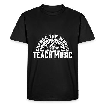 Enseigner la musique - T-shirt Premium bio Homme - noir - Devant - Nico (187cm)