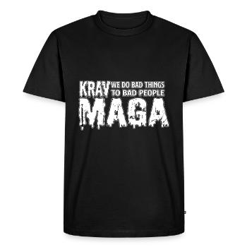 Krav Maga - Men's Premium Organic T-Shirt - black - Front - Nico (187cm)