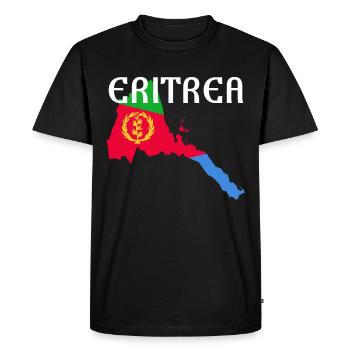 Carte Érythrée Idée cadeau drapeau Habesha - T-shirt Premium bio Homme - noir - Devant - Nico (187cm)