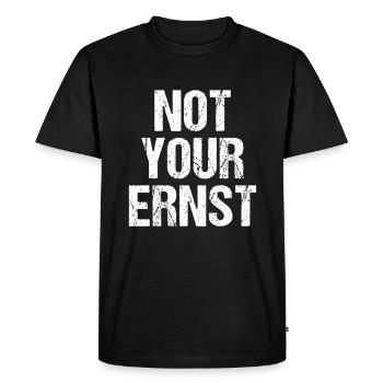 Pas votre sérieux je dénigre Pas votre sérieux - T-shirt Premium bio Homme - noir - Devant - Nico (187cm)