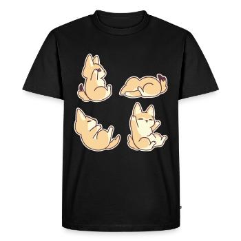 Yoga Poses, Fennec Fox, Yoga Lover, Baby Fox, - Men's Premium Organic T-Shirt - black - Front - Nico (187cm)