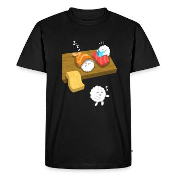 Sushi Sleep Walking, Sushi Shirt, Sushi - Men's Premium Organic T-Shirt - black - Front - Nico (187cm)