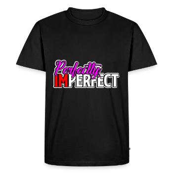 Parfaitement imparfait - T-shirt Premium bio Homme - noir - Devant - Nico (187cm)