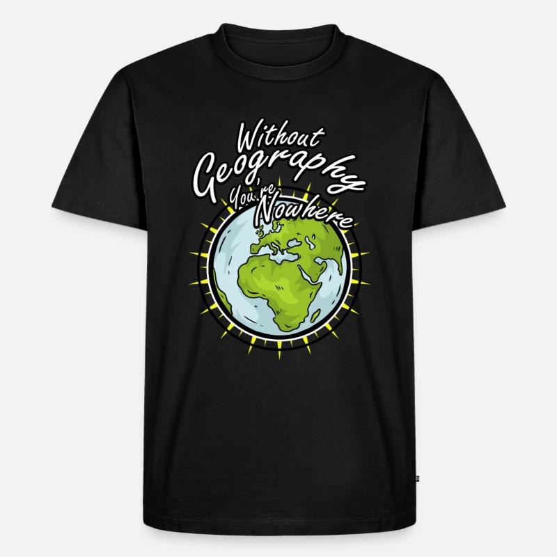 Geography Geografie Geschenk Idee - Männer Premium Bio T-Shirt - Schwarz