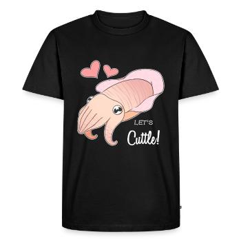 Let's Cuttle! Seiche mignon et drôle romantique - T-shirt Premium bio Homme - noir - Devant - Nico (187cm)