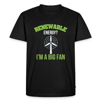 Renewable Energy - Men's Premium Organic T-Shirt - black - Front - Nico (187cm)