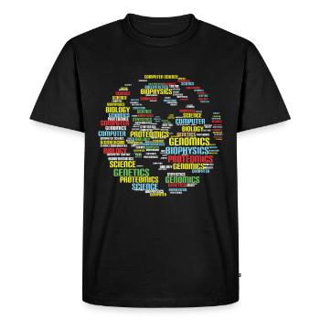 Funny Biology Bioinformatics Science | Gift | - Men's Premium Organic T-Shirt - black - Front - Nico (187cm)