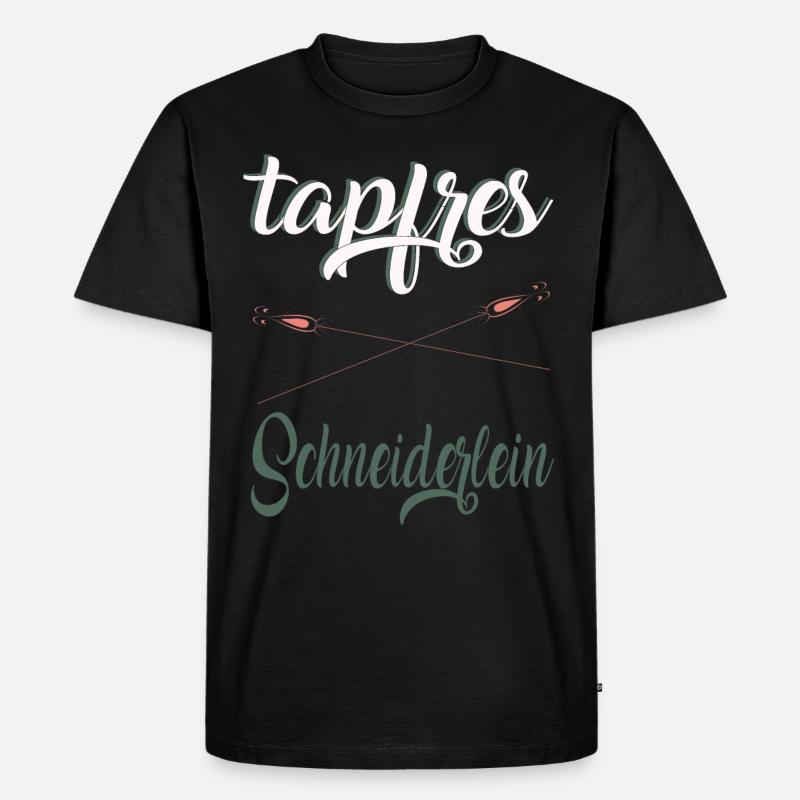 tapfres Schneiderlein - Männer Premium Bio T-Shirt - Schwarz