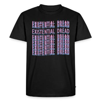 Existential Dread product Retrowave Aesthetic - Men's Premium Organic T-Shirt - black - Front - Nico (187cm)