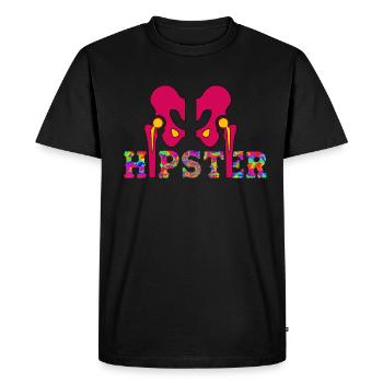 Funny Hippster Hip Replacement Surgery | - Men's Premium Organic T-Shirt - black - Front - Nico (187cm)