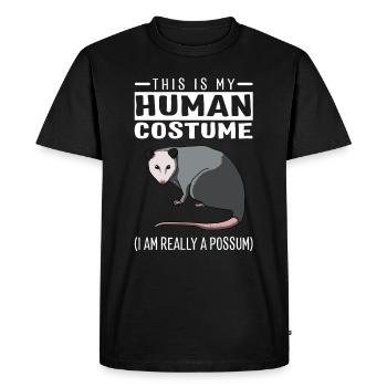 This Is My Human Costume I'm Really A Possum - Men's Premium Organic T-Shirt - black - Front - Nico (187cm)