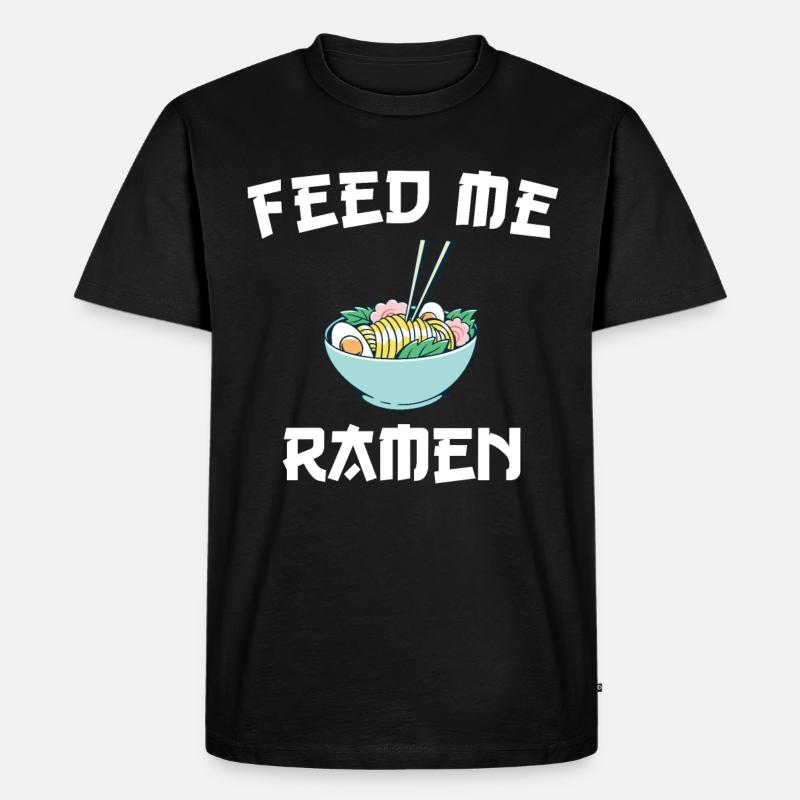 Feed Me Ramen - Männer Premium Bio T-Shirt - Schwarz