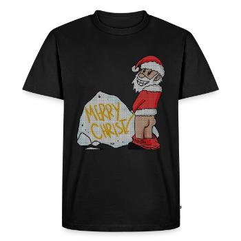 Noël laid drôle - T-shirt Premium bio Homme - noir - Devant - Nico (187cm)