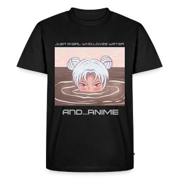 Anime juste une fille qui aime l'anime - T-shirt Premium bio Homme - noir - Devant - Nico (187cm)