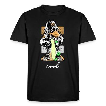 Kids duck skateboard cool - Men's Premium Organic T-Shirt - black - Front - Nico (187cm)