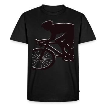 bike cyclist biker road bike - Men's Premium Organic T-Shirt - black - Front - Nico (187cm)