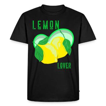 Lemon Lover Lemons and Limes - Men's Premium Organic T-Shirt - black - Front - Nico (187cm)