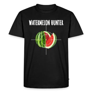 watermelon evolution development a watermelon - Men's Premium Organic T-Shirt - black - Front - Nico (187cm)