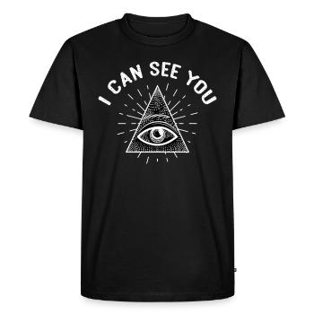 œil omniprésent illuminaten illuminati freimauer - T-shirt Premium bio Homme - noir - Devant - Nico (187cm)