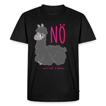 Lama NÖ parce que je le peux - T-shirt Premium bio Homme - noir - Devant - Nico (187cm)